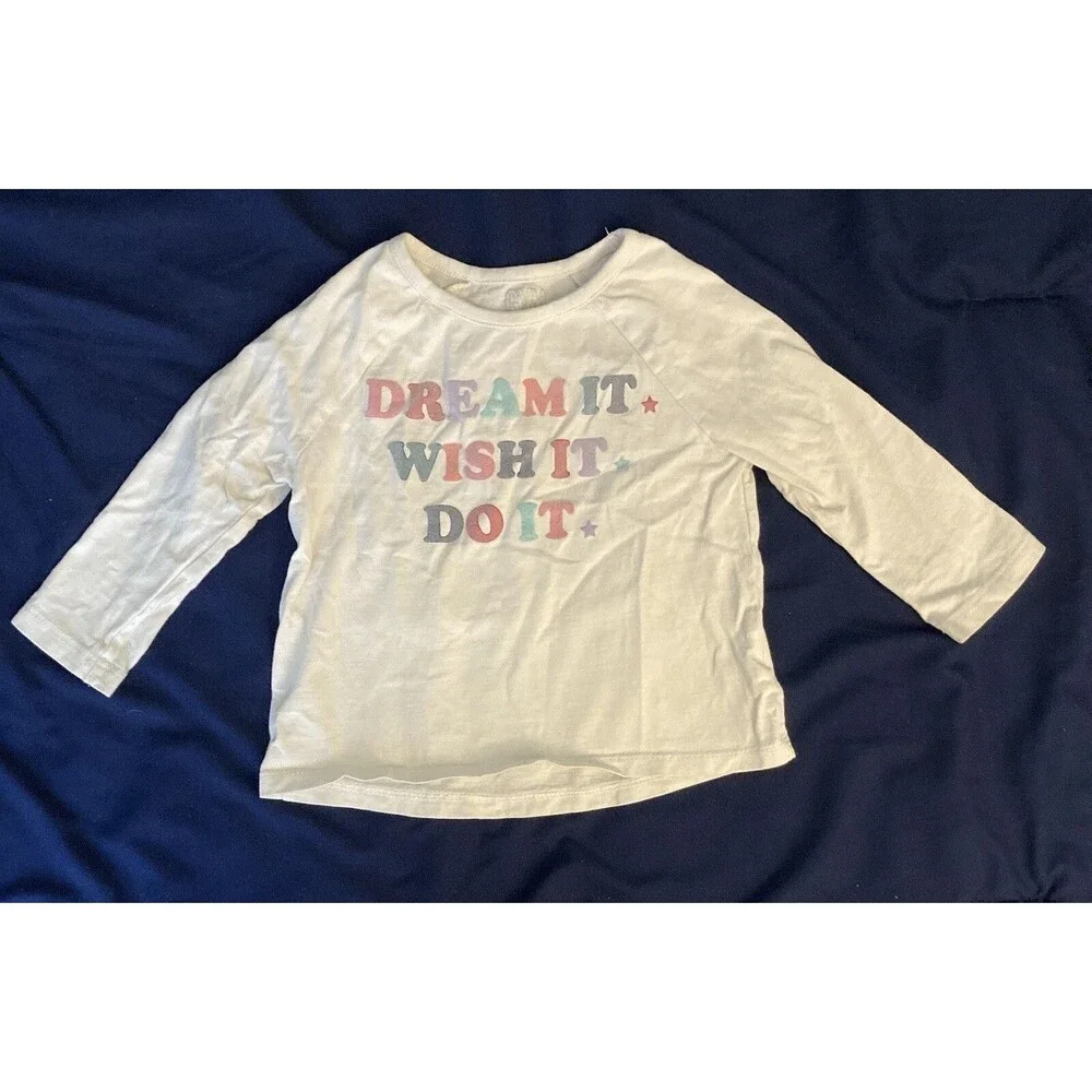 18-24 Months Gymboree baby girl clothes -  one piece shirt | text theme